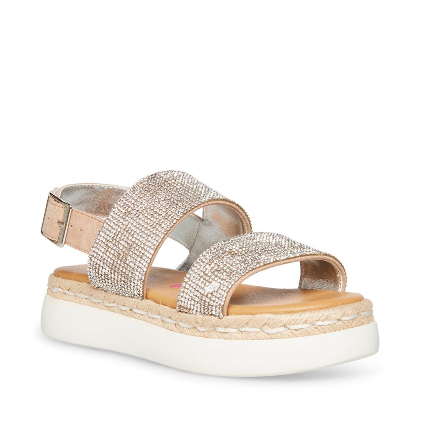 Silver Steve Madden Jaliana Kids' Platform Sandals | PH 0267FMD